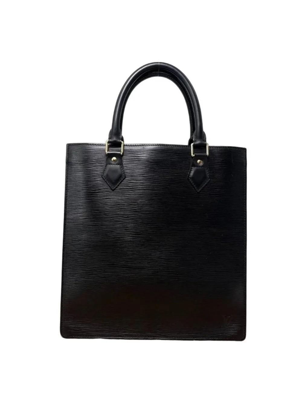 Louis Vuitton Epi Sac Plat Handbag Black